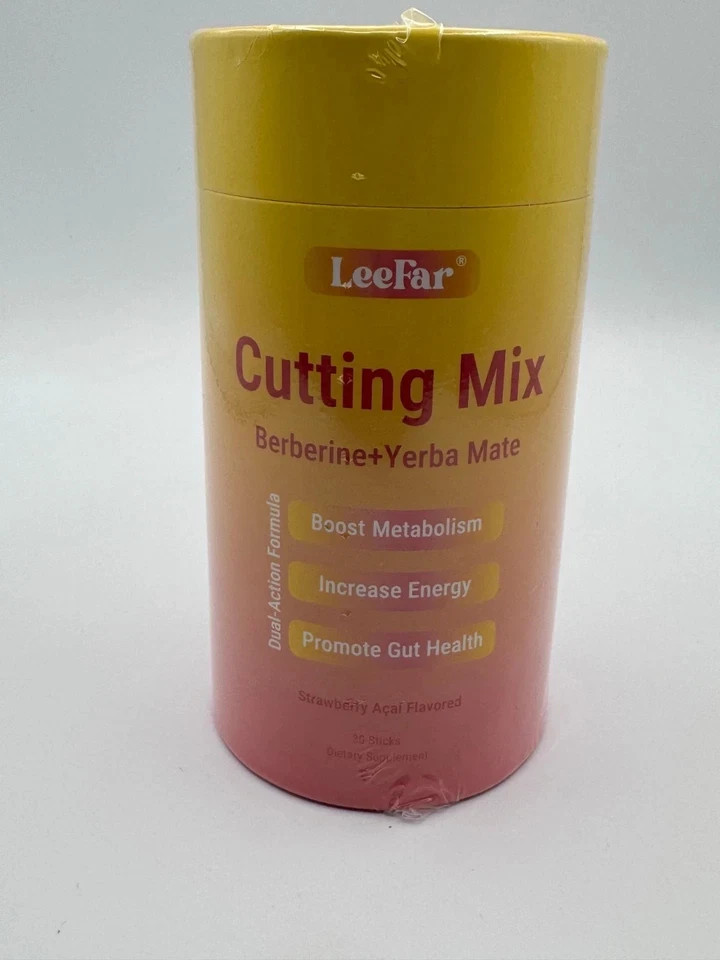 30 Stick Packs LeeFar Cutting Drink Mix – Berberine, Chromium,5-HTP, Yerba Mate