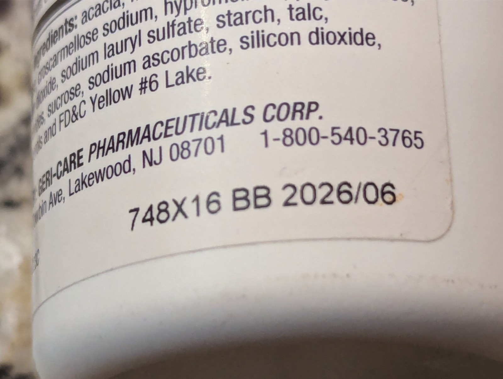 GeriCare Calcium 600+D 10mcg Nutritional Supplement 60 Tablets exp: 06/2026