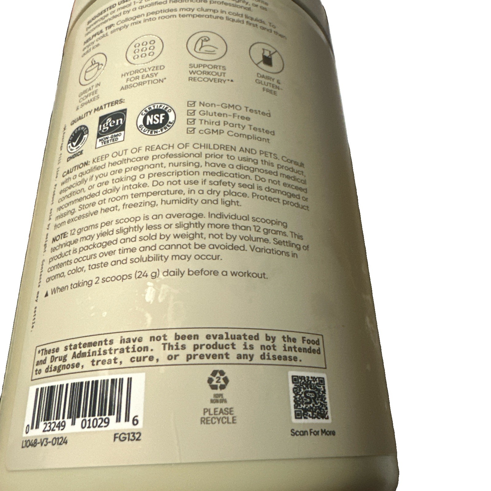 Collagen Peptides – Hydrolyzed Type 1 & 3 Collagen Powder Protein Supplement