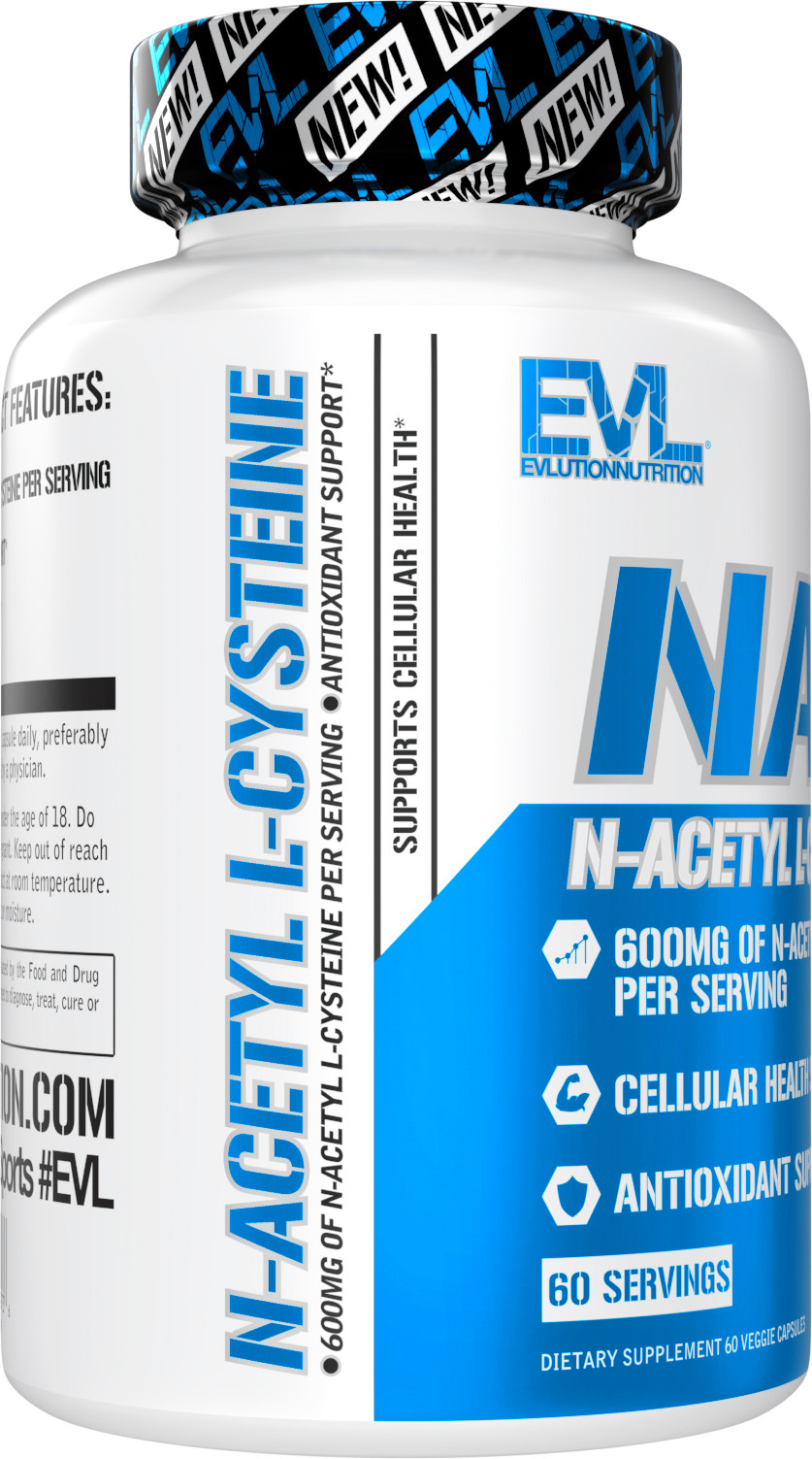 Evlution Nutrition NAC N-Acetyl L-Cysteine – Antioxidant Support – 60 Servings