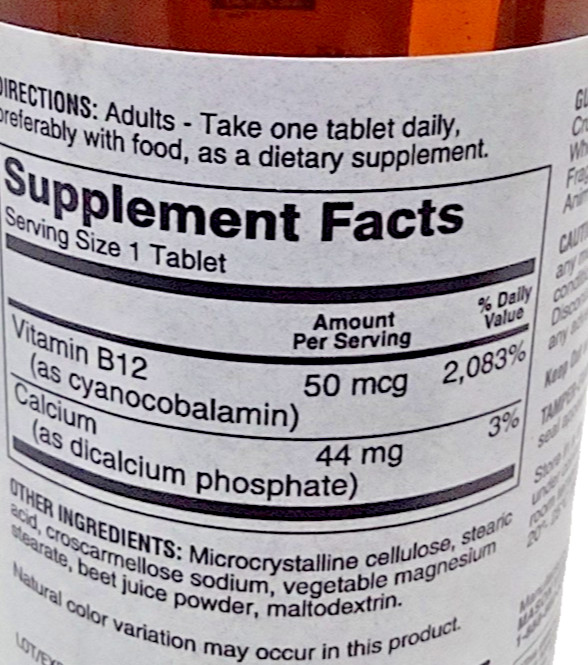 ( Lot 10 Bottles ) P.Choice Vitamin B12 ( 30-Tablets/Bottle=TOTAL 300-Tablet )
