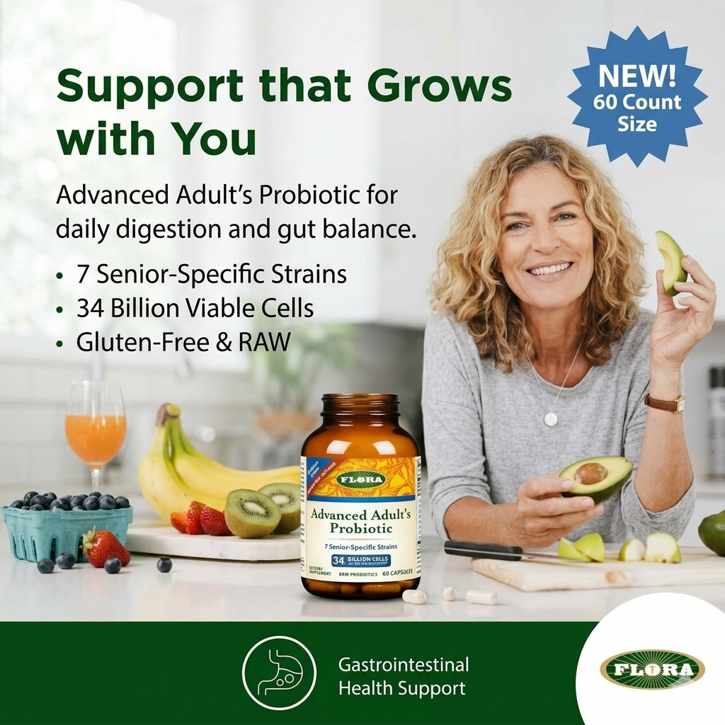 Flora – Advanced Adult’s Blend Probiotic – 60 Capsules – Pack of 2