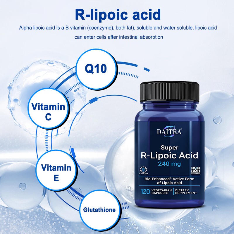 R-Lipoic Acid-Maintain Cellular Energy,Non Gmo Gluten Free 30/60/120 Capsules
