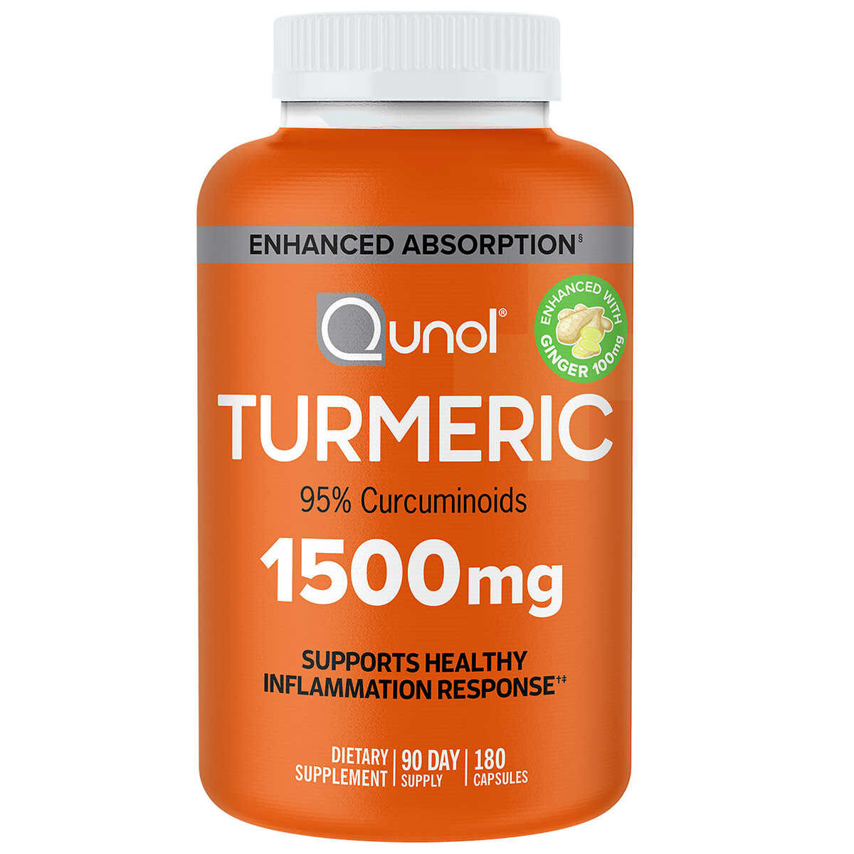 FREE SHIPPING – Qunol Turmeric 1,500 mg., 180 Capsules