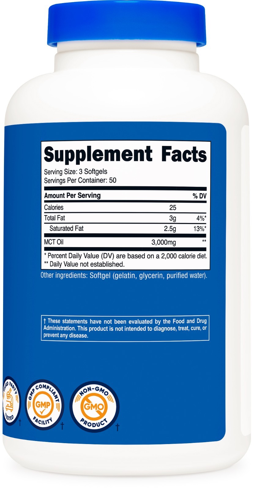 Nutricost MCT Oil Softgels 1000mg (150 Softgels) – Great for Keto Diet