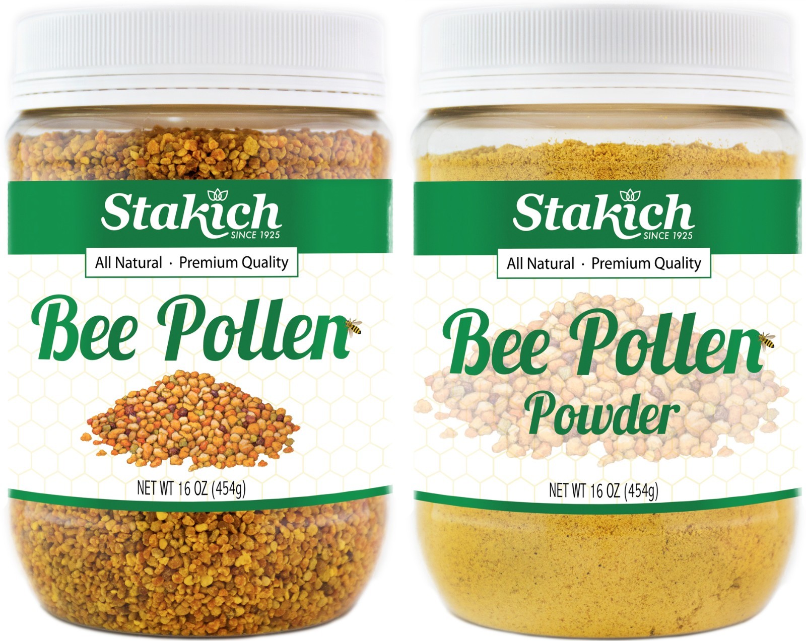 1 lb BEE POLLEN GRANULES + 1 lb POLLEN POWDER Fresh Pure 100% Natural Raw