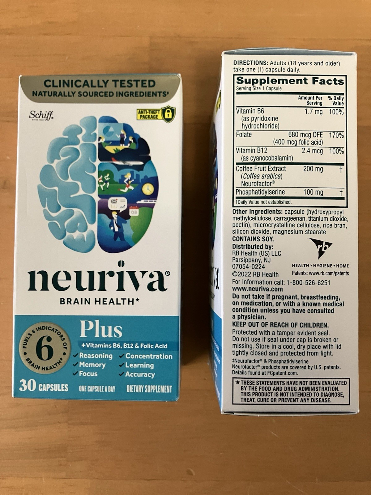 2-Pack Schiff Neuriva Brain Health Plus 30 Caps. ea. SHIPS FREE* Exp 08/2027