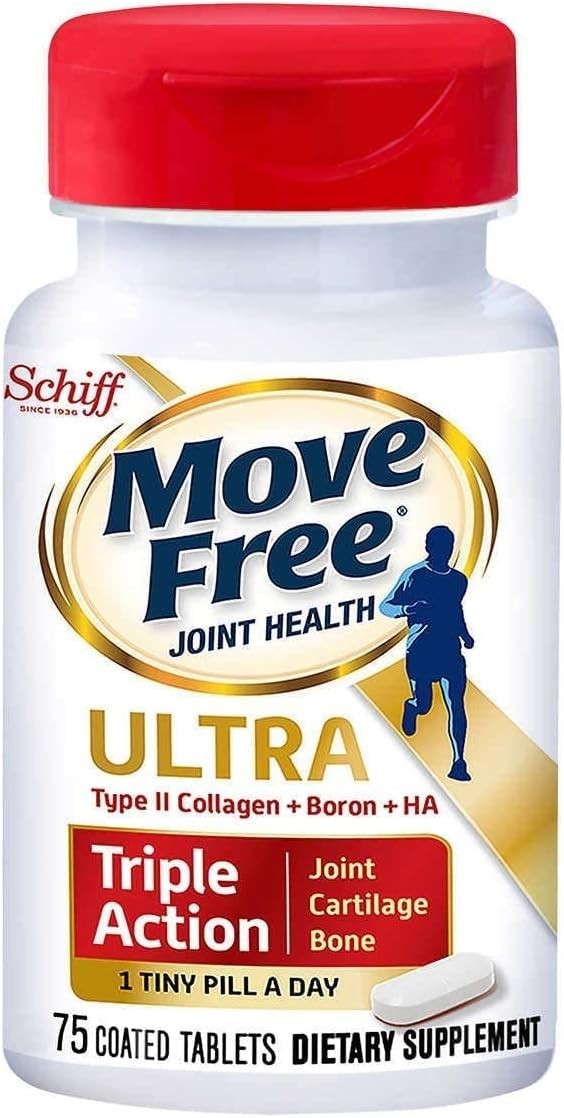 Schiff Move Free Ultra Triple Action Joint Supplement, 75 Tablets, EXP 12/2027
