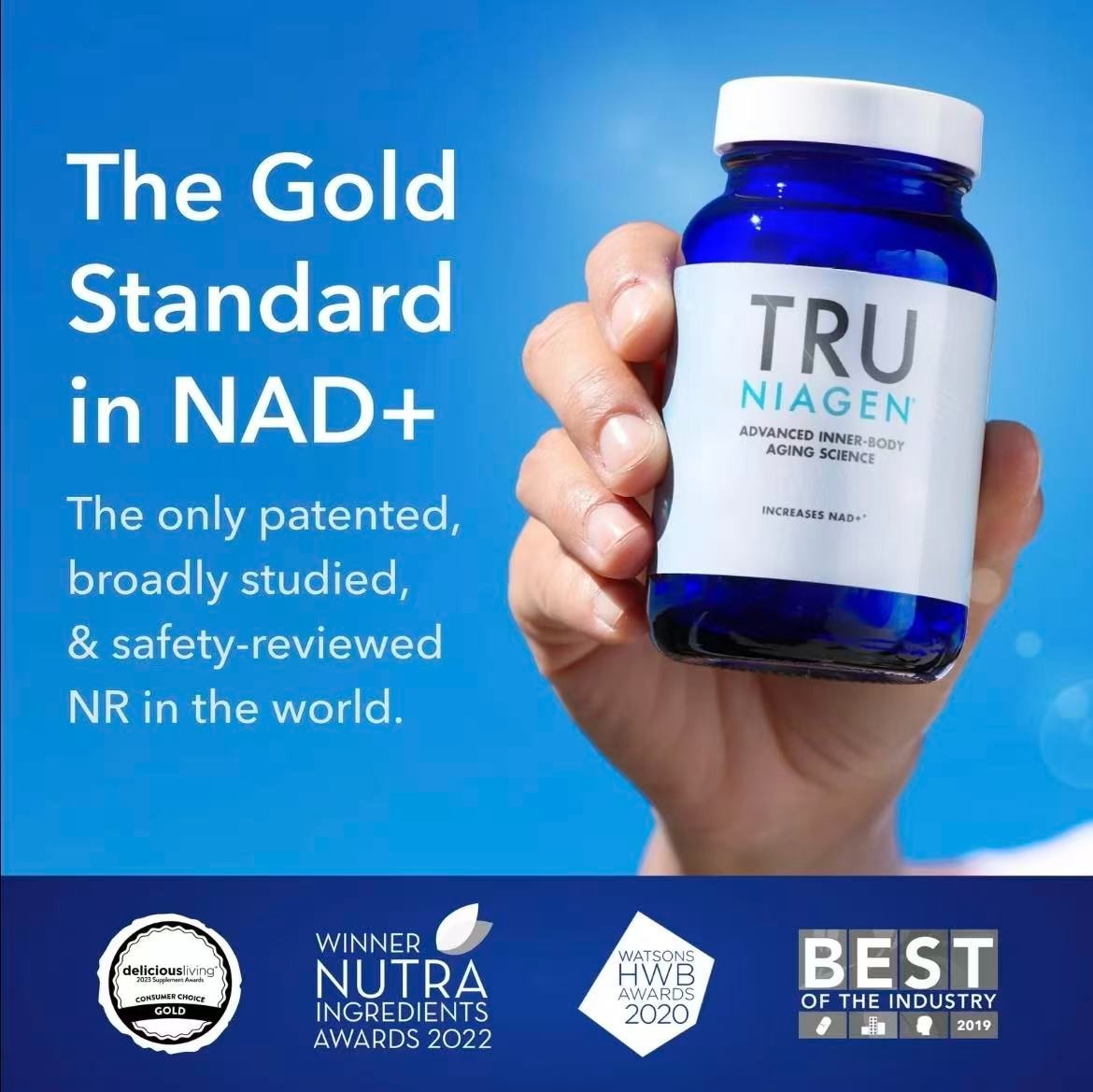 Tru Niagen 300mg NAD+ Booster Capsules 30 Count Vegetarian Halal Kosher Healthy