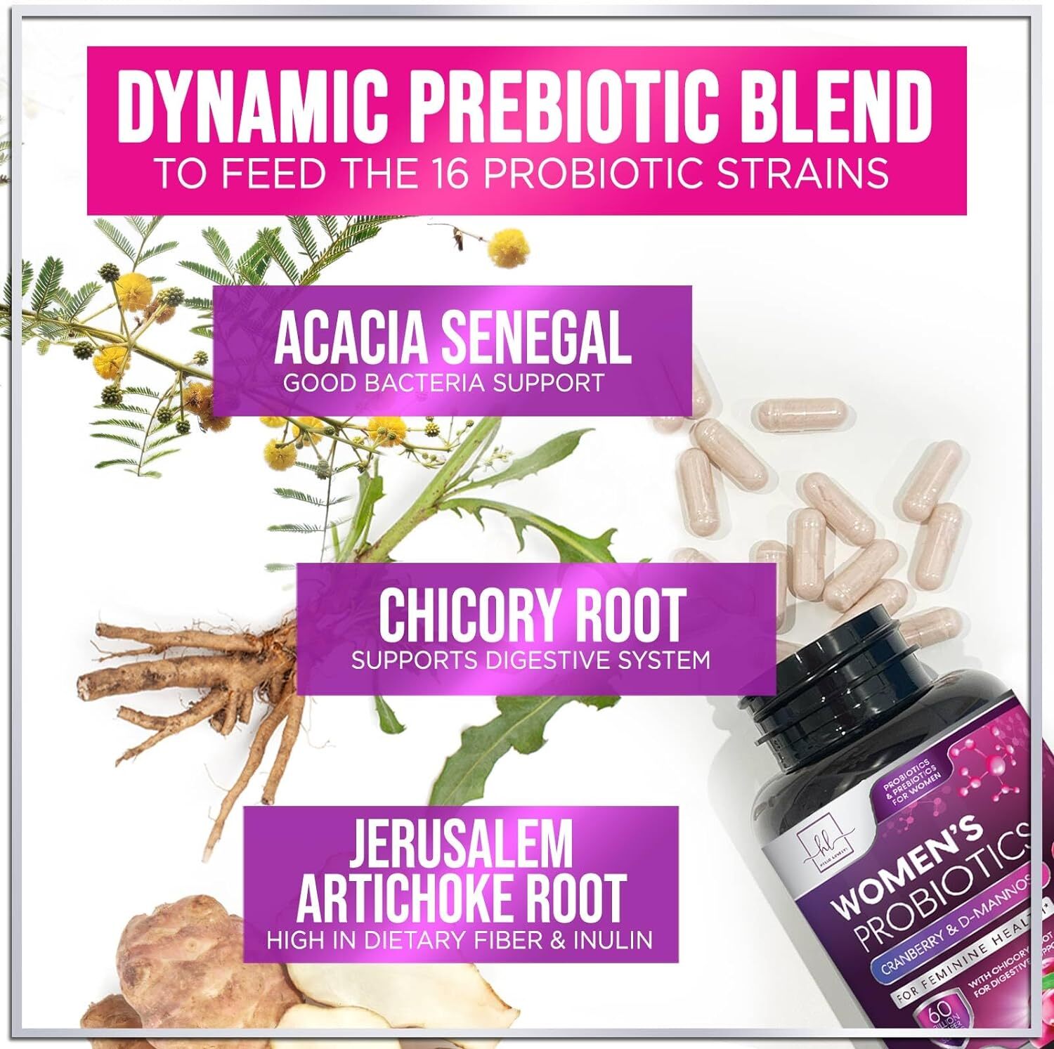 Probiotics For Women 60 Billion CFU – Women’s Digestive & Vaginal Health