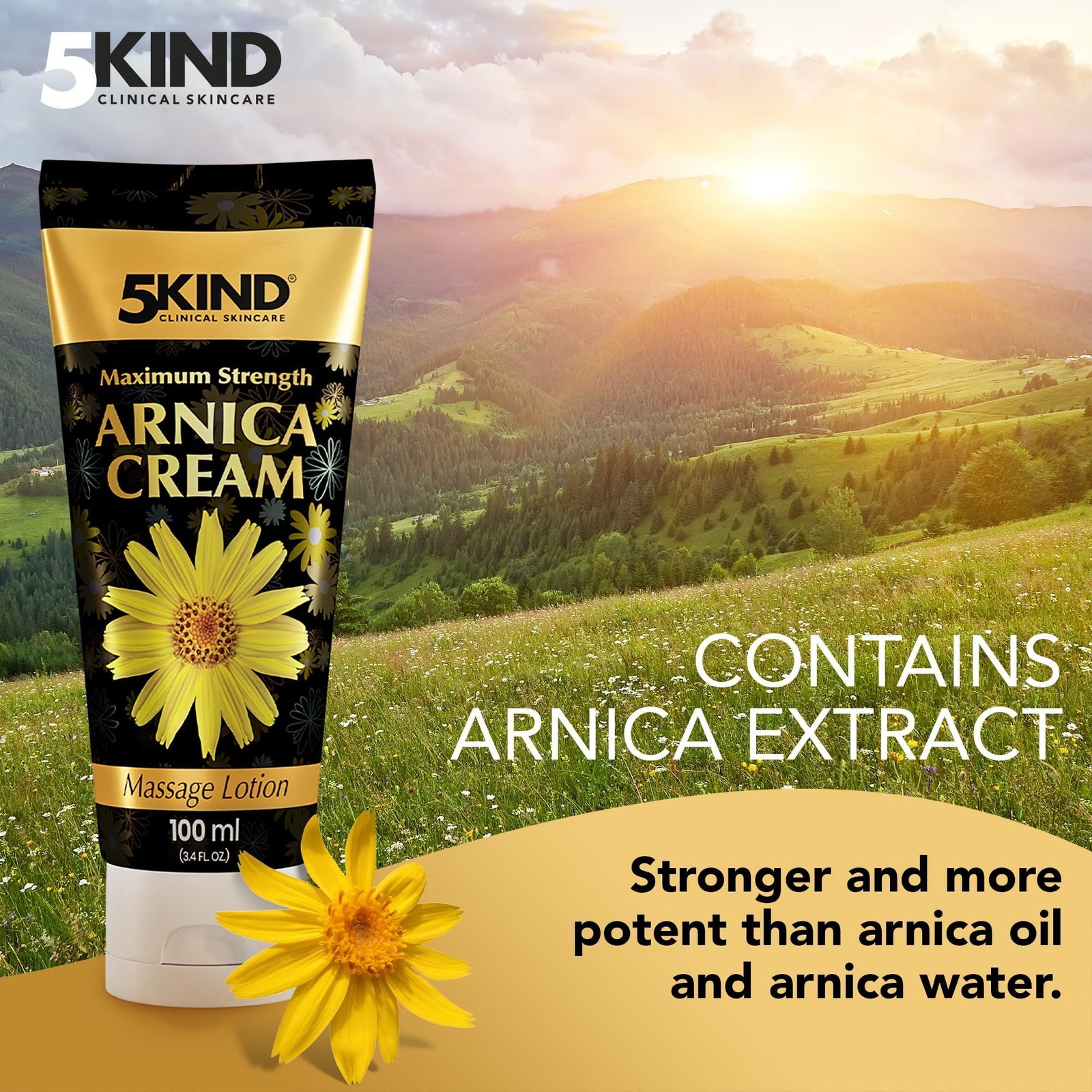 5kind Extra Strong Arnica Cream for Bruising and Swelling 3.4 Fl Oz – Arnica …