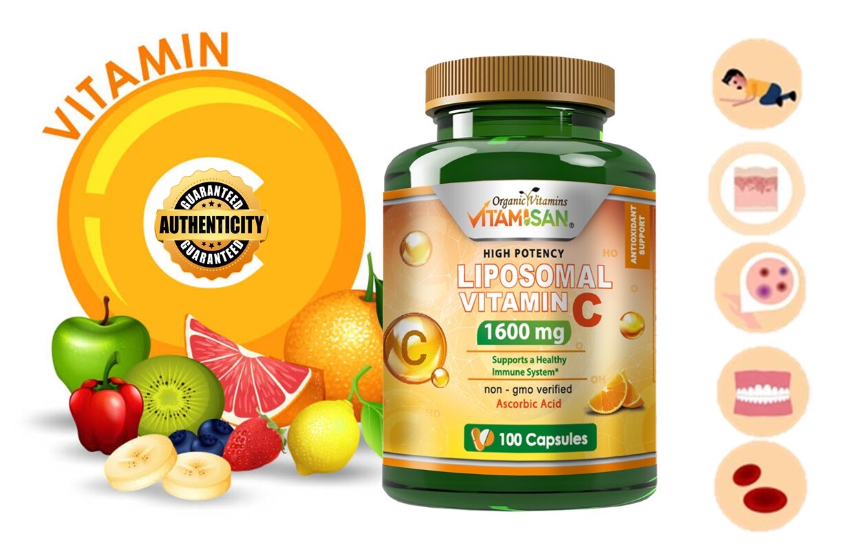Liposomal Vitamin C Capsules High Absorption Immune Pills Supplements 300 CAPS