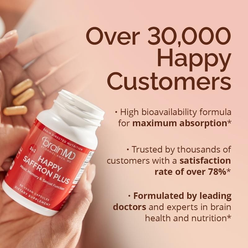 Saffron Plus Supplement Positive Mood Support Multivitamin Gluten Free