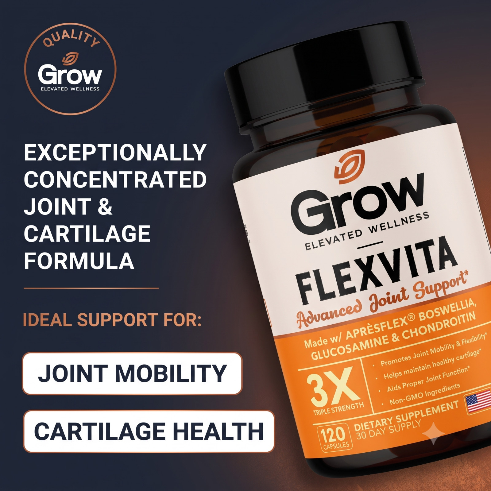 Joint Support Capsules, Max Strength, Joint Support Supplement (1 pack)