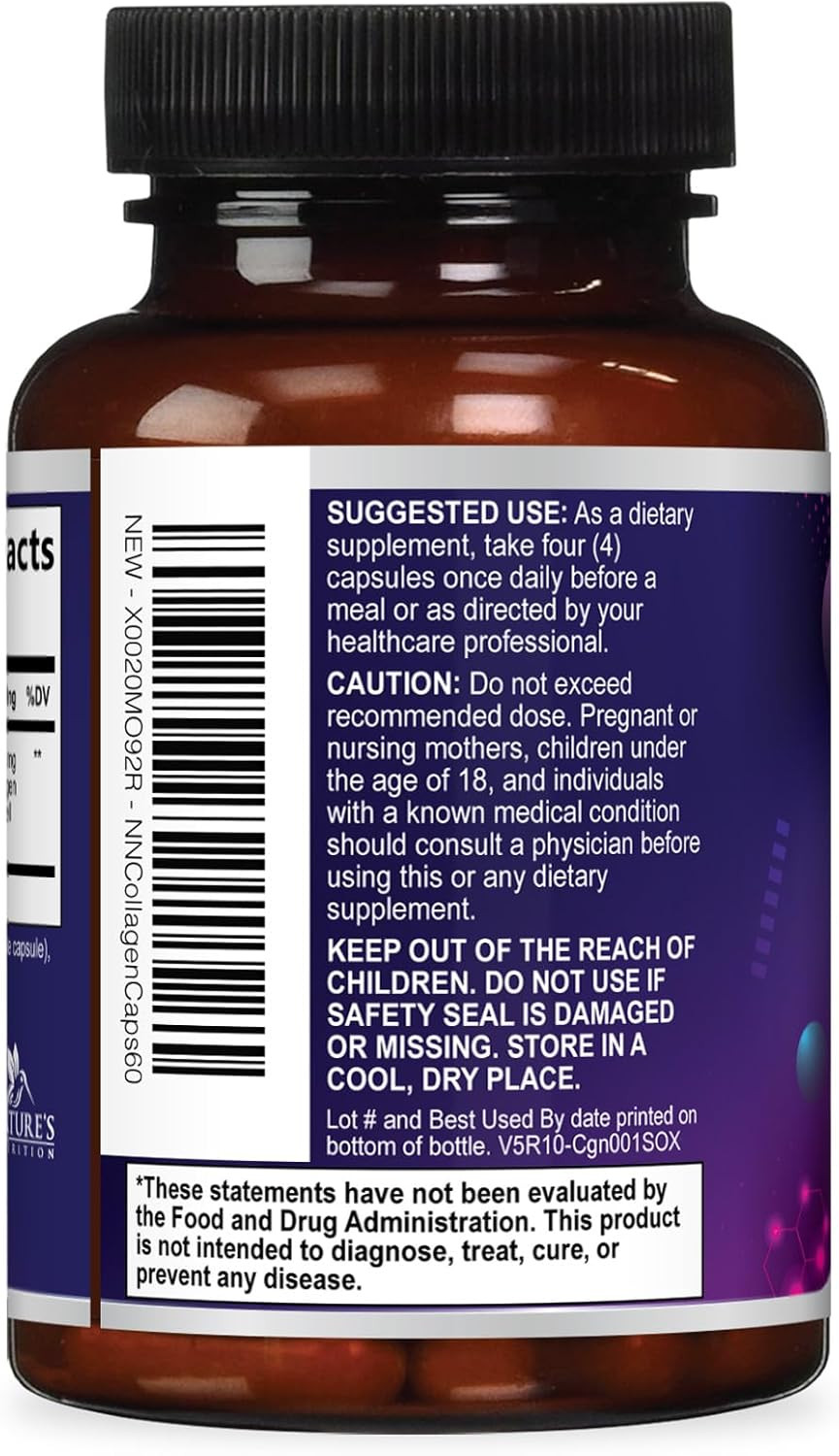 Multi Collagen Complex Pills – Hydrolyzed Collagen Peptides Capsules for Women &