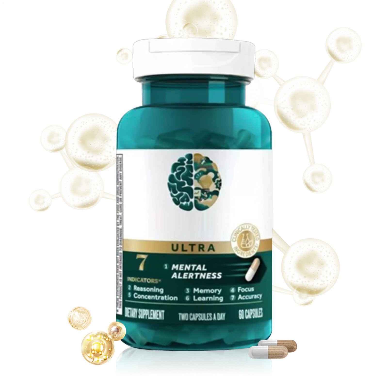 Brain Ultra Health Mental Alertness Memory Focus ( 60 Caps )