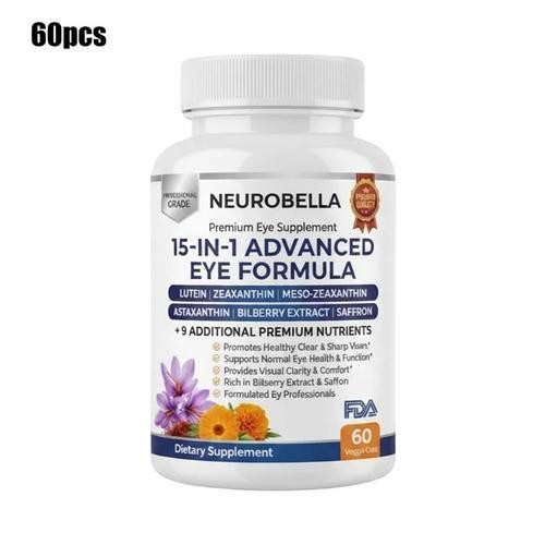 Neurobella 15 In 1 Advanced Eye Formula, 60 Count Softgels For Eye Health
