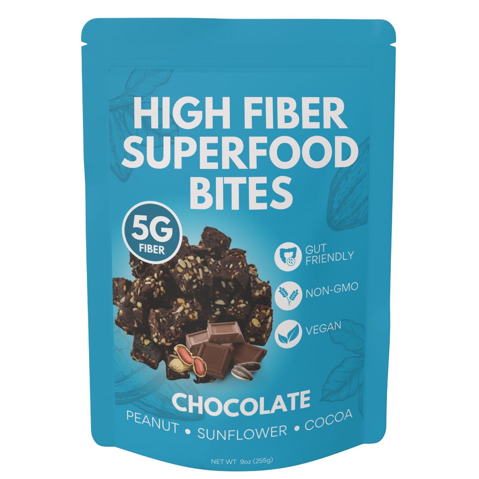 High Fiber Superfood Bites 5g, Clean Fiber Snacks for Adults, Peanut, Cocoa, …