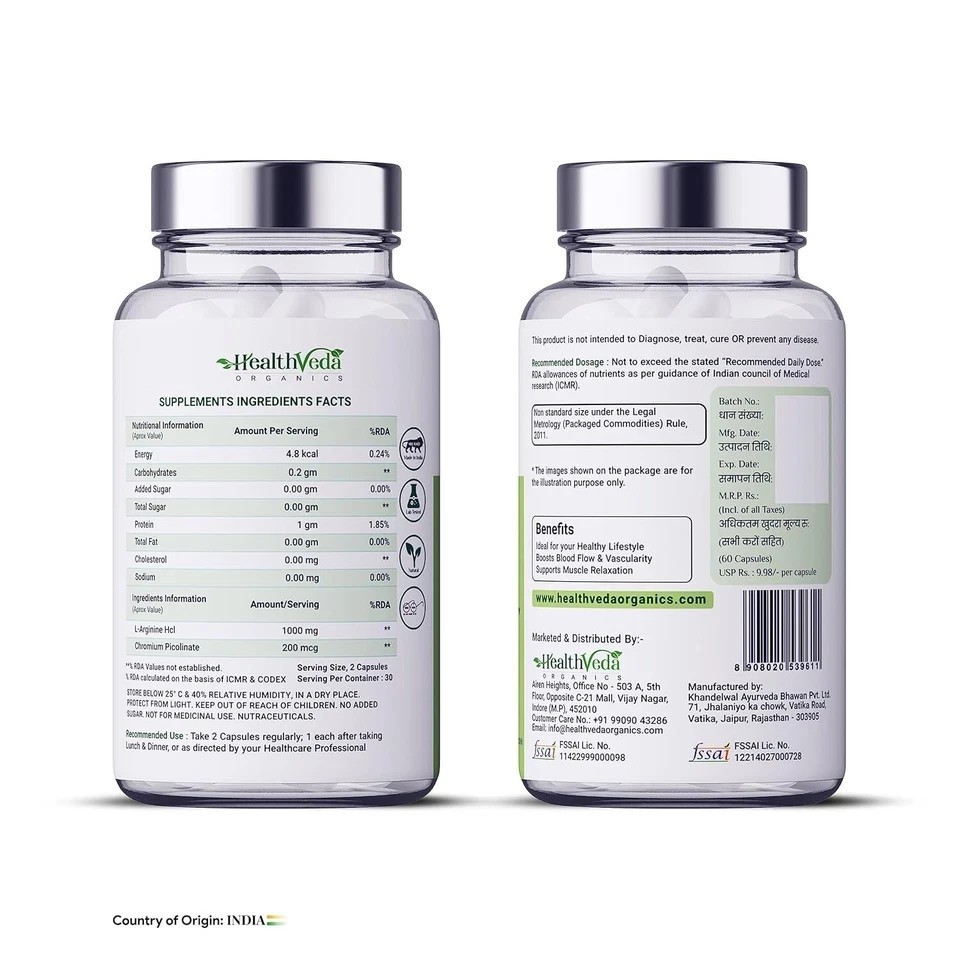 Health Veda Organics Day & Night Fat Burner Capsules 60 Each | Weight Loss a841