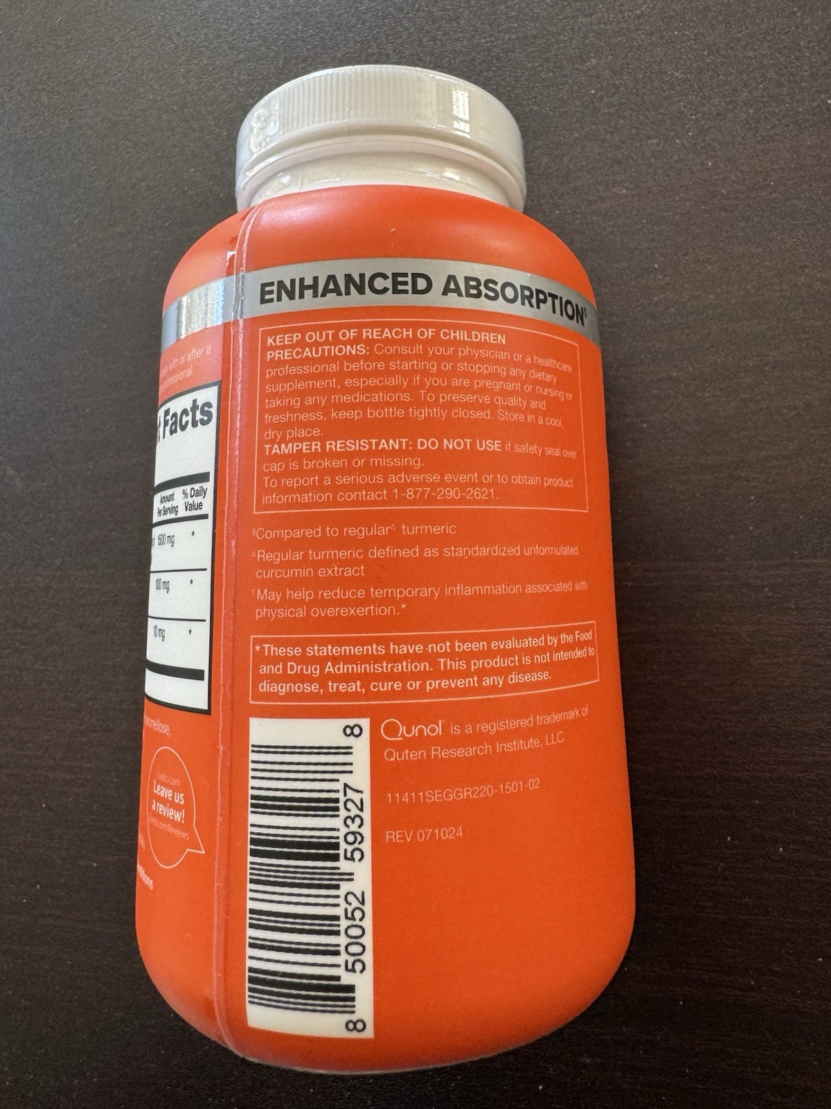 Qunol Turmeric 95% Curcuminoids 1500mg – 220 Capsules,EXP:09/28