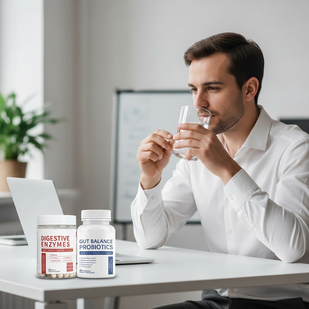 ESUNM Value Digestive Bundle: Digestive Enzymes 60ct + Probiotics 60ct