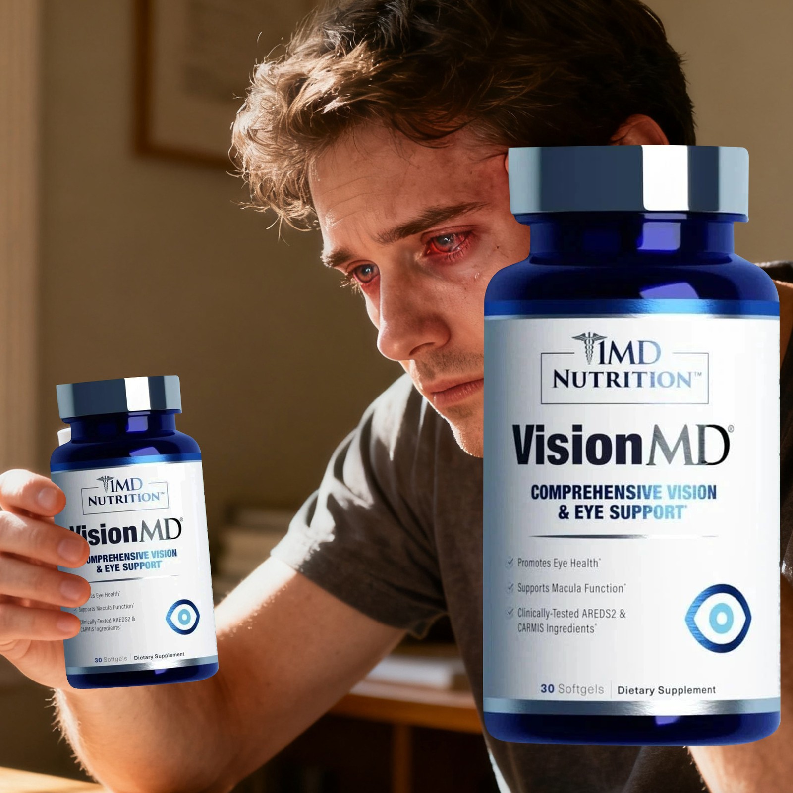1MD 3X Nutrition Vision MD Eye Vitamin CARMIS – Eye Supplement – 30 Softgels