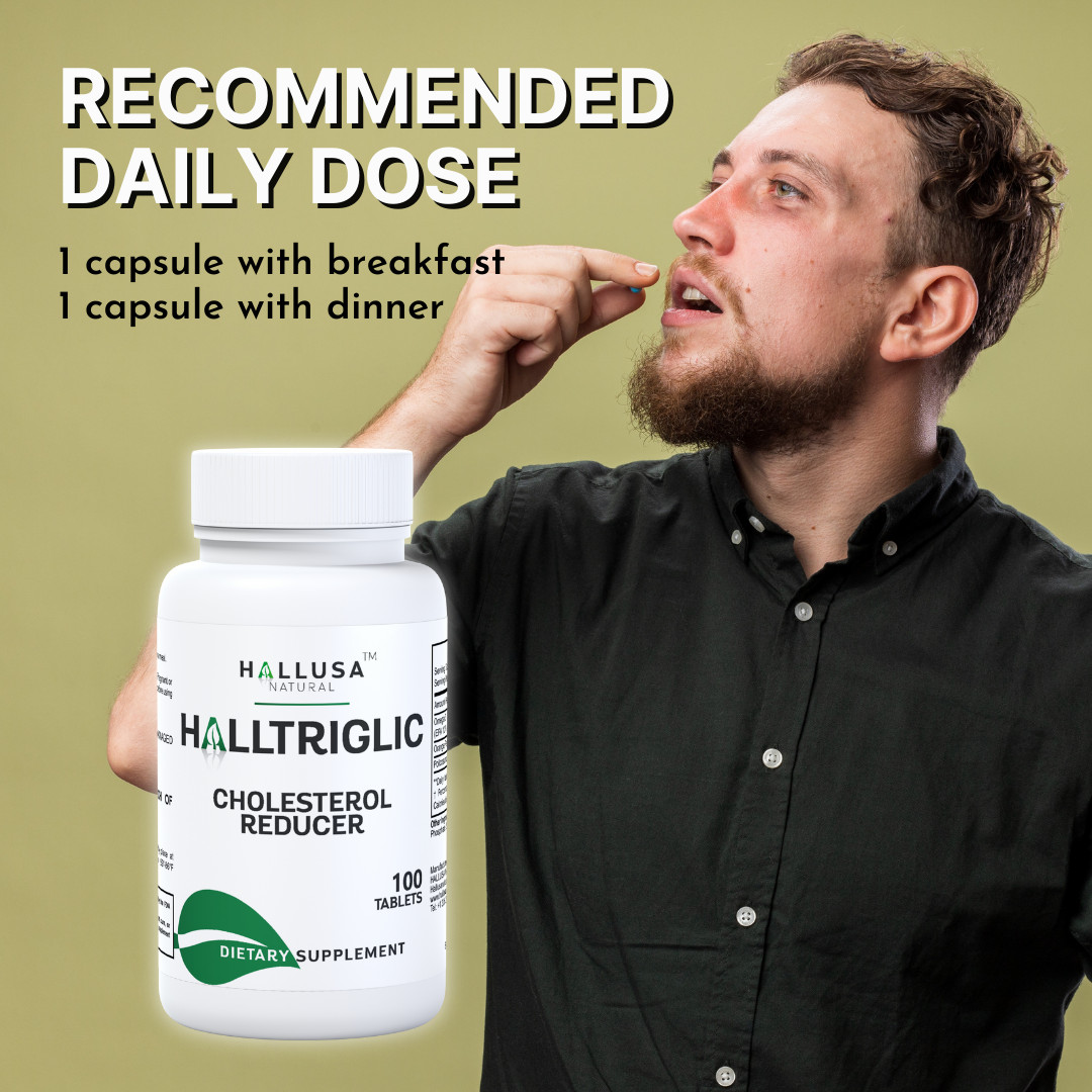HALLTRIGLIC – Heart Health – Lower Triglycerides & Cholesterol – 100 Tabs