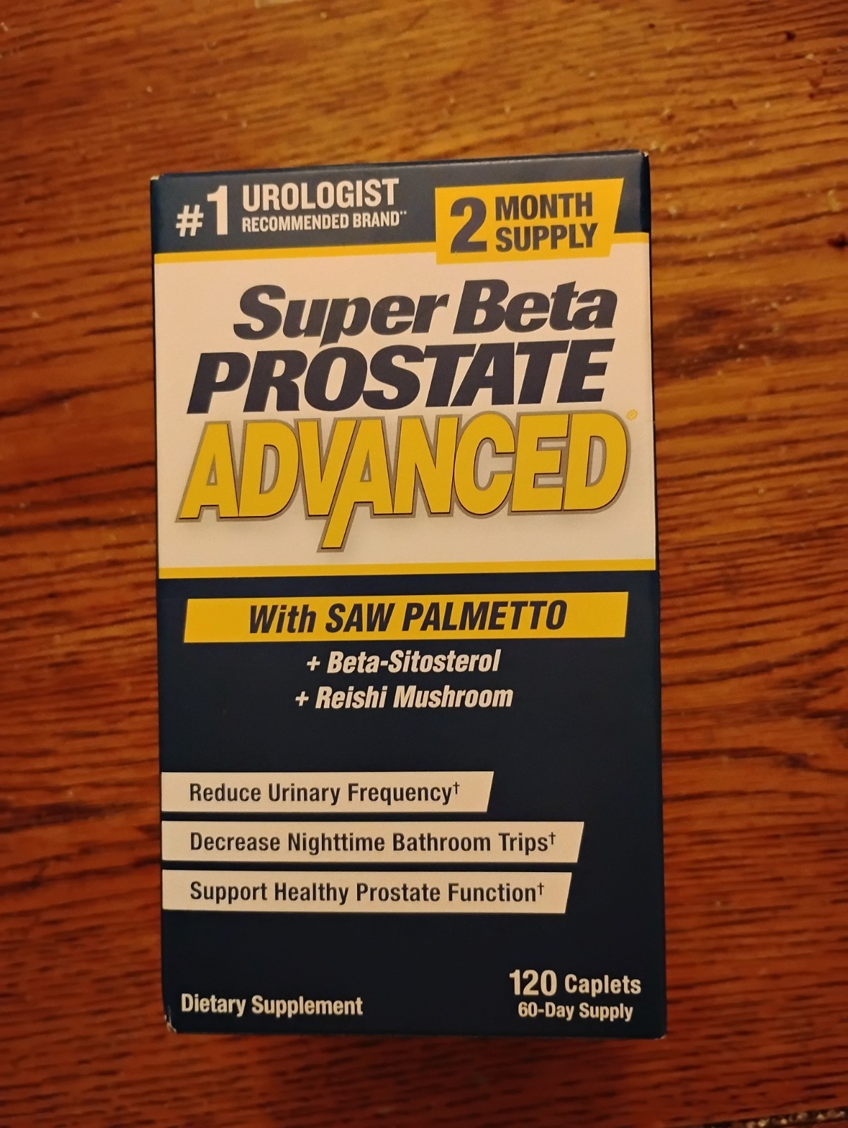 SuperBeta Prostate Advanced w/ Saw Palmetto 120 Caplets Exp 01/2029
