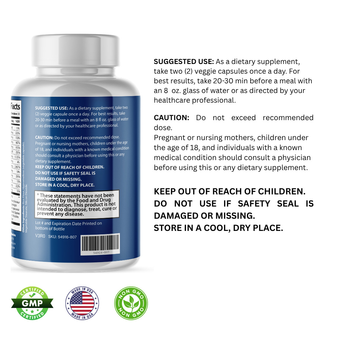 Visiovita- Prostate Support- 12 Bottles- 720 Capsules