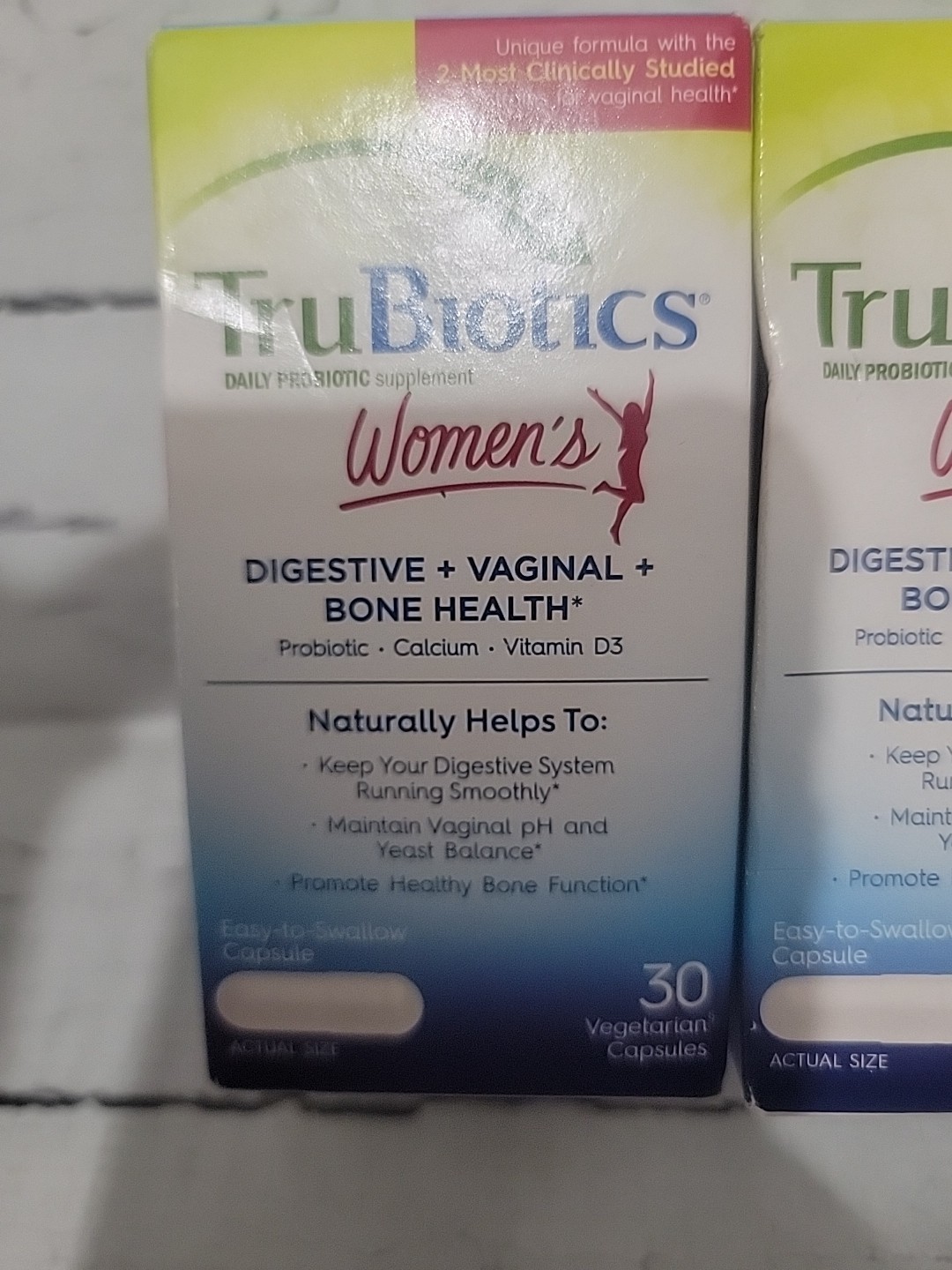 TruBiotics Women’s Digestive + Vaginal + Bone Health 30 Capsules Exp 08/26