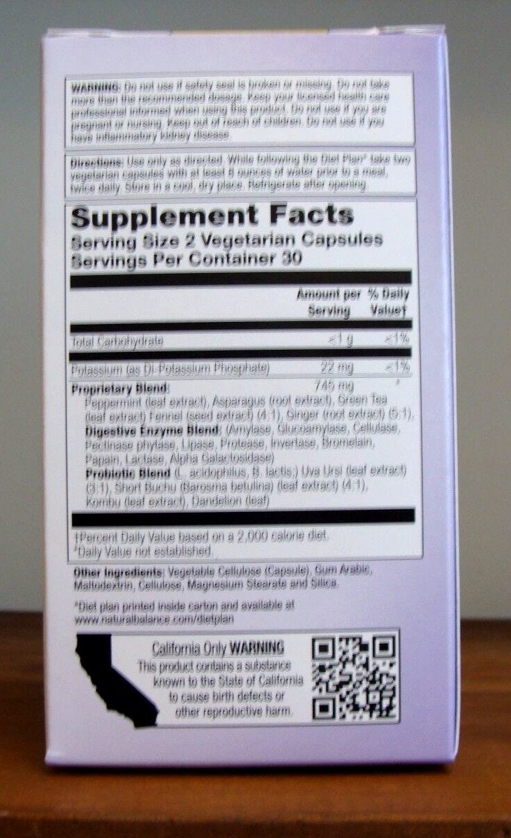 Bloat-X Natural Balance Advanced Fluid Balance Formula 60 Capsules