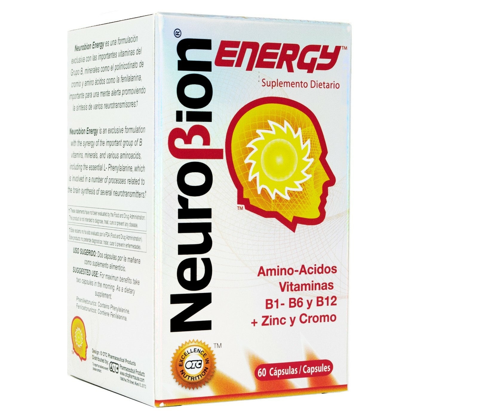 Neurobion Energy -Amino Acids, B Vitamins and Zinc, 60 Caps, 3 BOXES Exp 09/2026