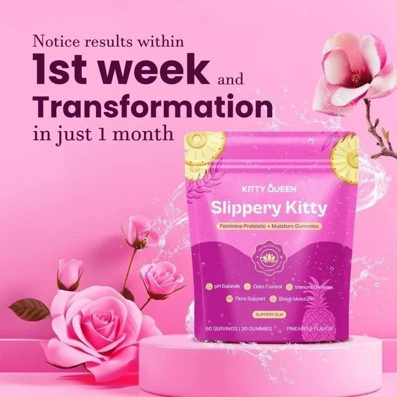 Kitty Queen Slippery Kitty – Feminine Probiotic + Moisture Gummies NEW
