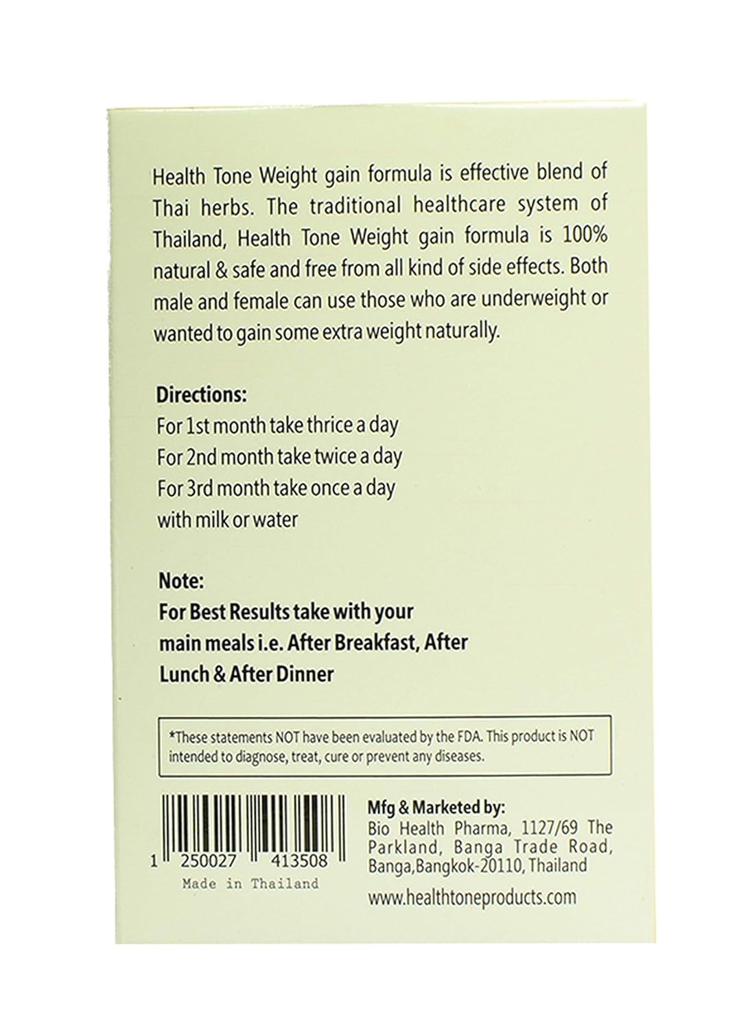 Health tone Herbal Weight Gain 90 Capsules Muscle Gain Long Expiry Seal Pack
