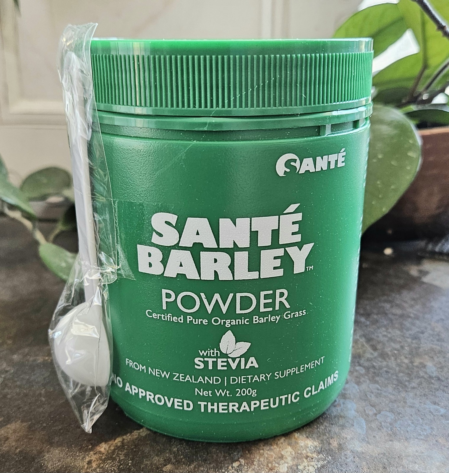 Santé Barley Powder Certified Organic 200g Canister W/ Stevia Exp. Oct. 2027 NEW