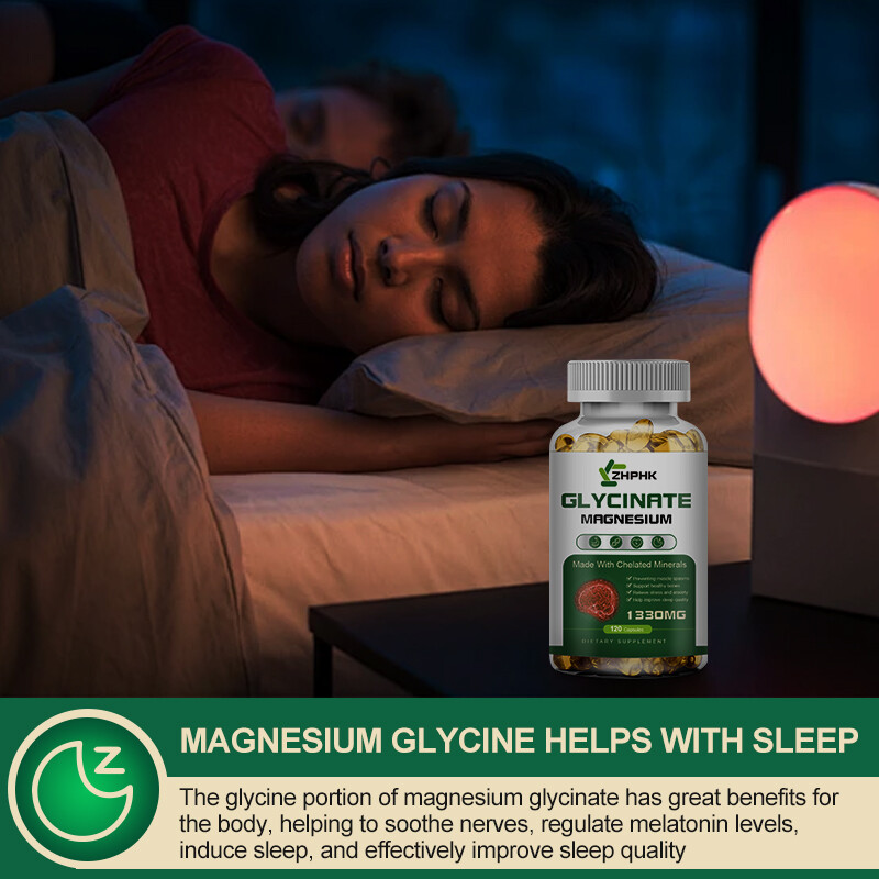 2 Packs Magnesium Glycinate Capsules 1330mg High Absorption Buffered & Chelated
