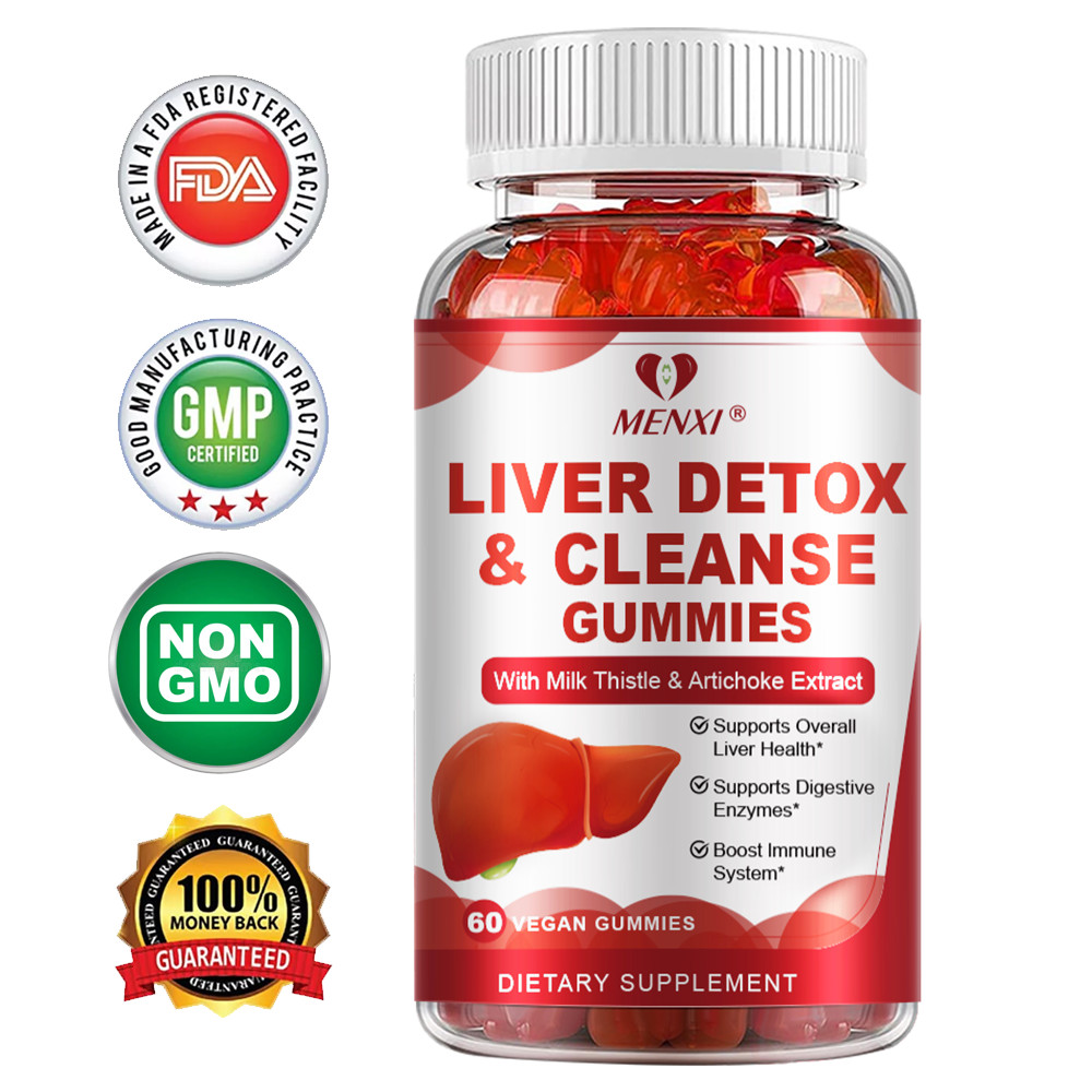 Liver Cleanse Detox & Repair 60 Gummies – Herbal Liver Support Milk Thistle
