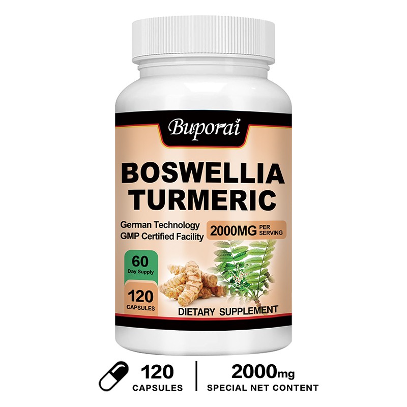 Boswellia Turmeric 2000mg -Pain Relief,Joint Health,Natural Powerful Antioxidant