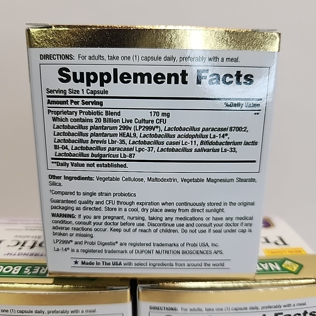 3 Boxes Nature’s Bounty Ultra Strength Probiotic 10 Exp: 01/26 New 30 Capsules