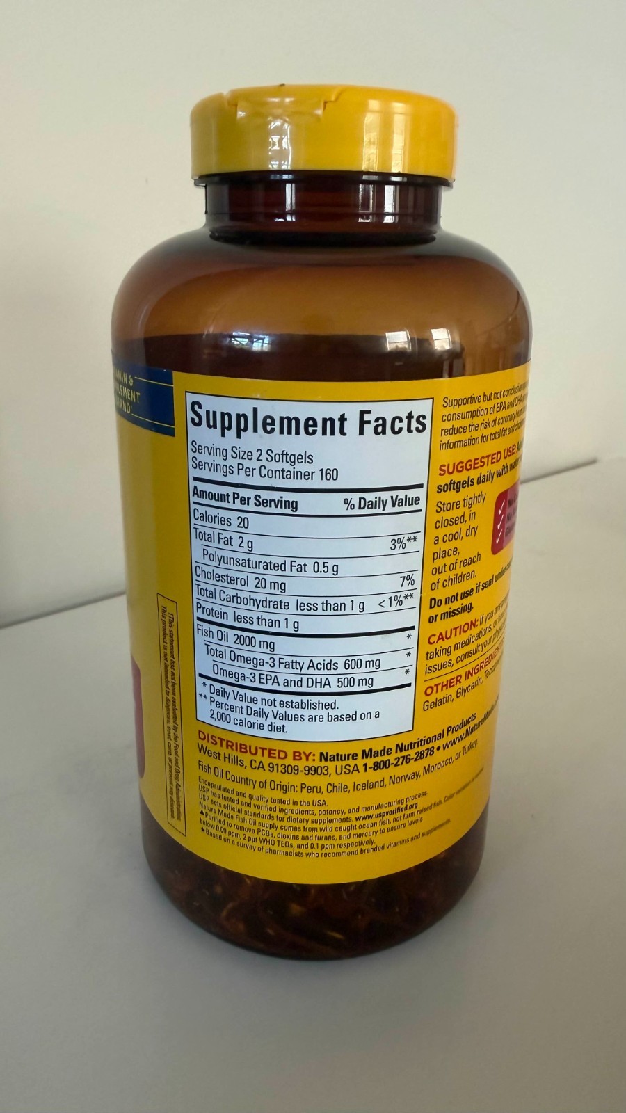 Nature Made Fish Oil 1000 mg Softgels, 320 Count Brand New & Sealed – Fast Ship