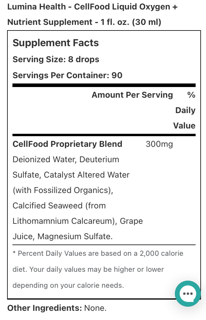 CELLFOOD ORIGINAL 1 FL Oz OXYGEN ENERGY by Lumina Health Best By 1/2027 +