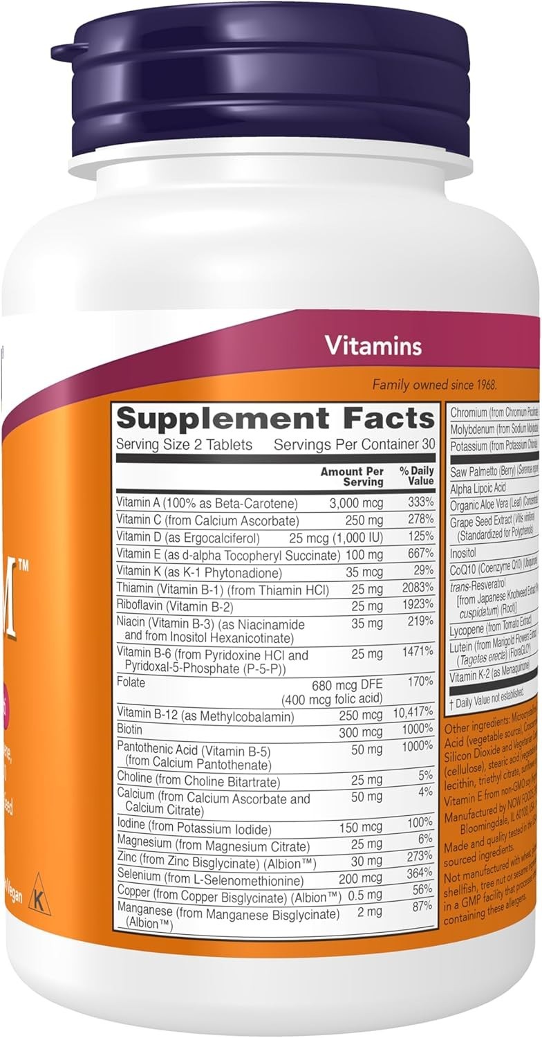 NOW Foods ADAM Mens Multivitamin Softgels 60 Count Pack of 3 90 Day Supply 2027