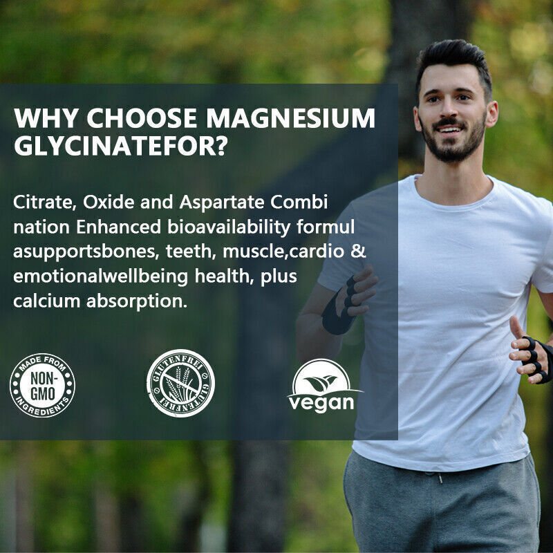 3Pack Magnesium Glycinate High Absorption,Improved Sleep,Stress & Anxiety Relief