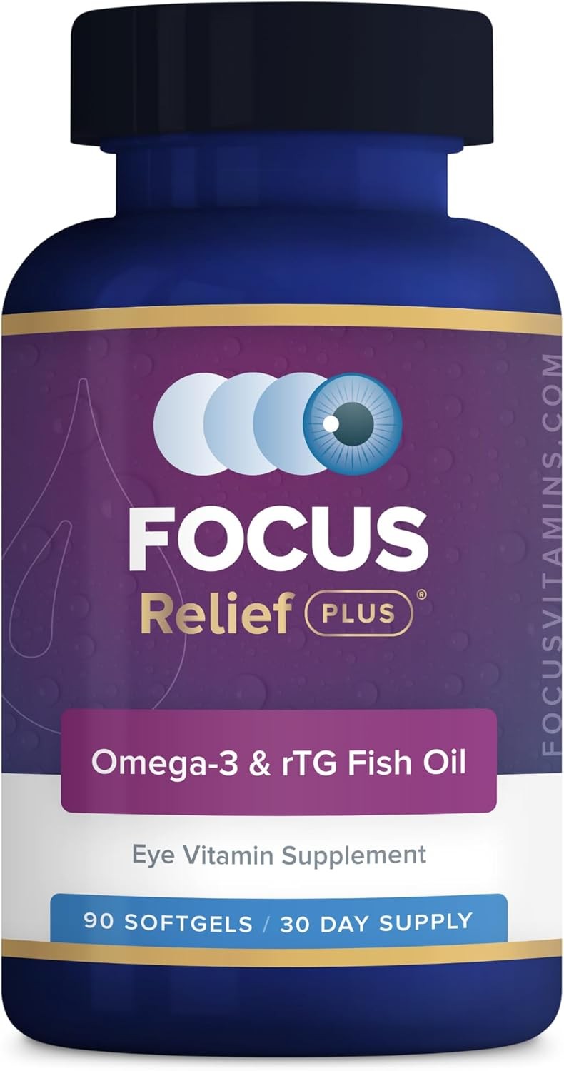 Relief Plus Formula for Dry Eyes 90 ct. 30 Day Supply Omega 3 Supplemen Dry Eyes
