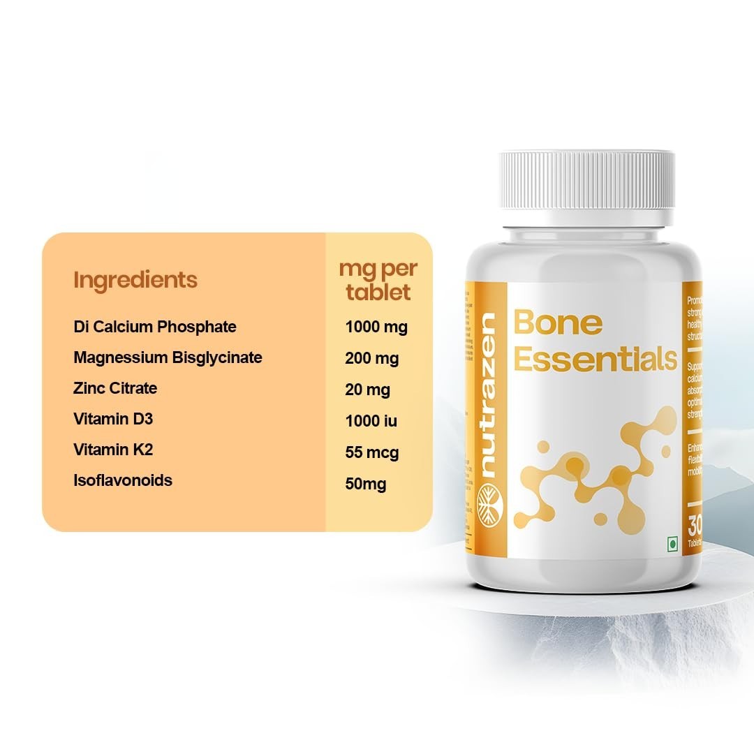 Nutra.zen Bone Essentials 30 Tablets Pack of 5 D3 K2