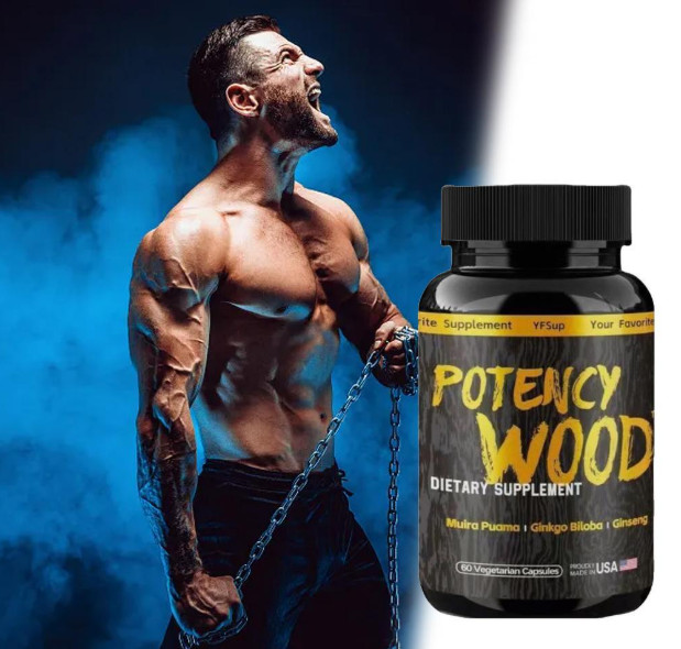 power WOOD Ginseng Ashwagandha Gingko Tribulus, Herbal Supplements 60Capsules