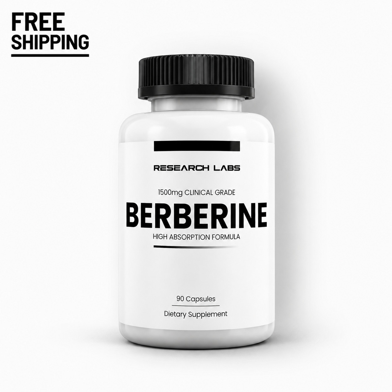 Research Lab Berberine 1500mg Supplement Enhanced Absorption Formula