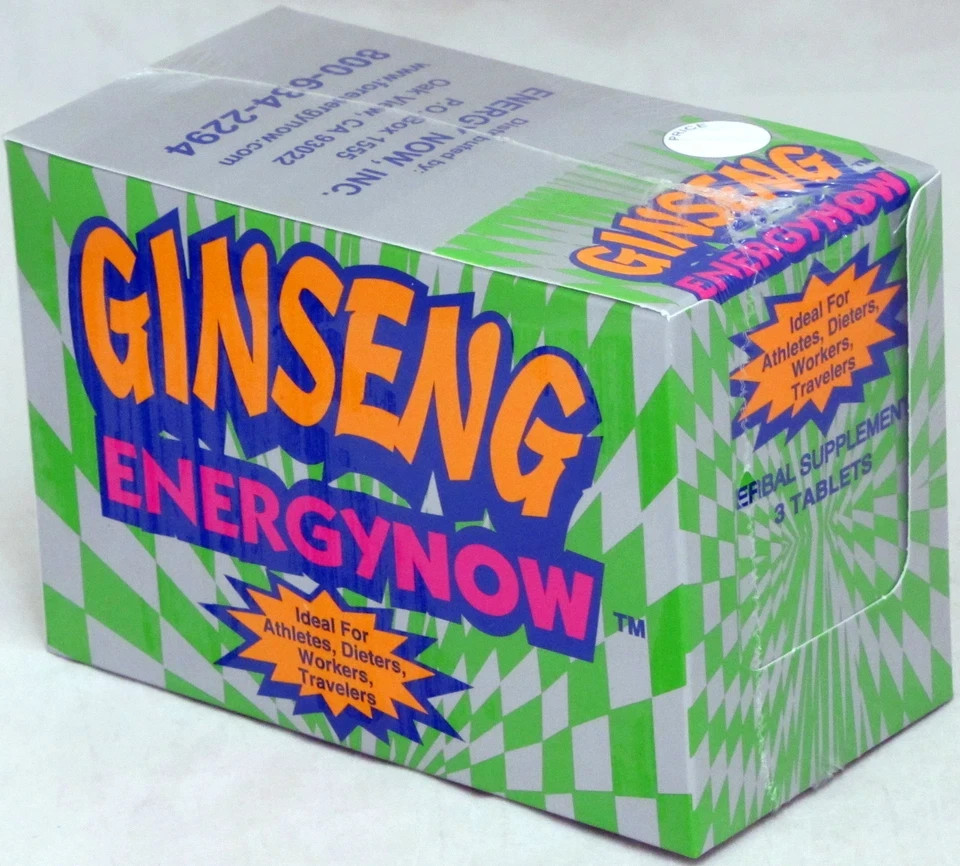 Ginseng Energy Now Herbal Supplements Box of 24 Packs 72 Pills Weight Loss
