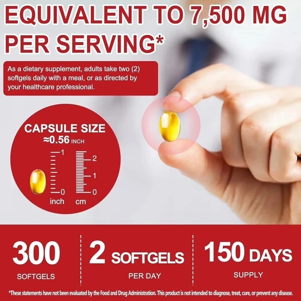 Odorless Garlic 7500Mg per Servings, 300 Softgels | 2 Years Aged Garlic Extra…