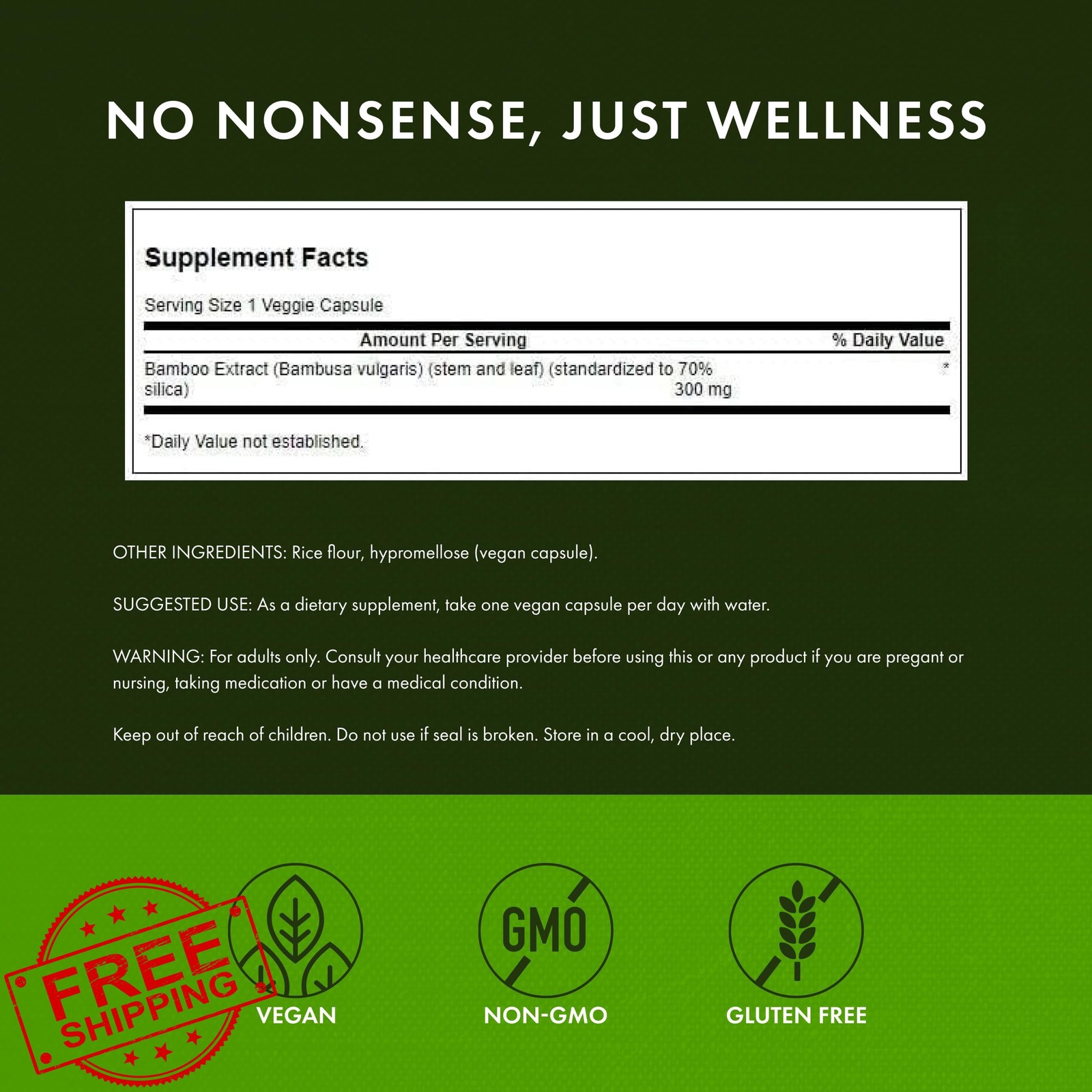 Swanson Bamboo Extract 2 Pack 60 Count
